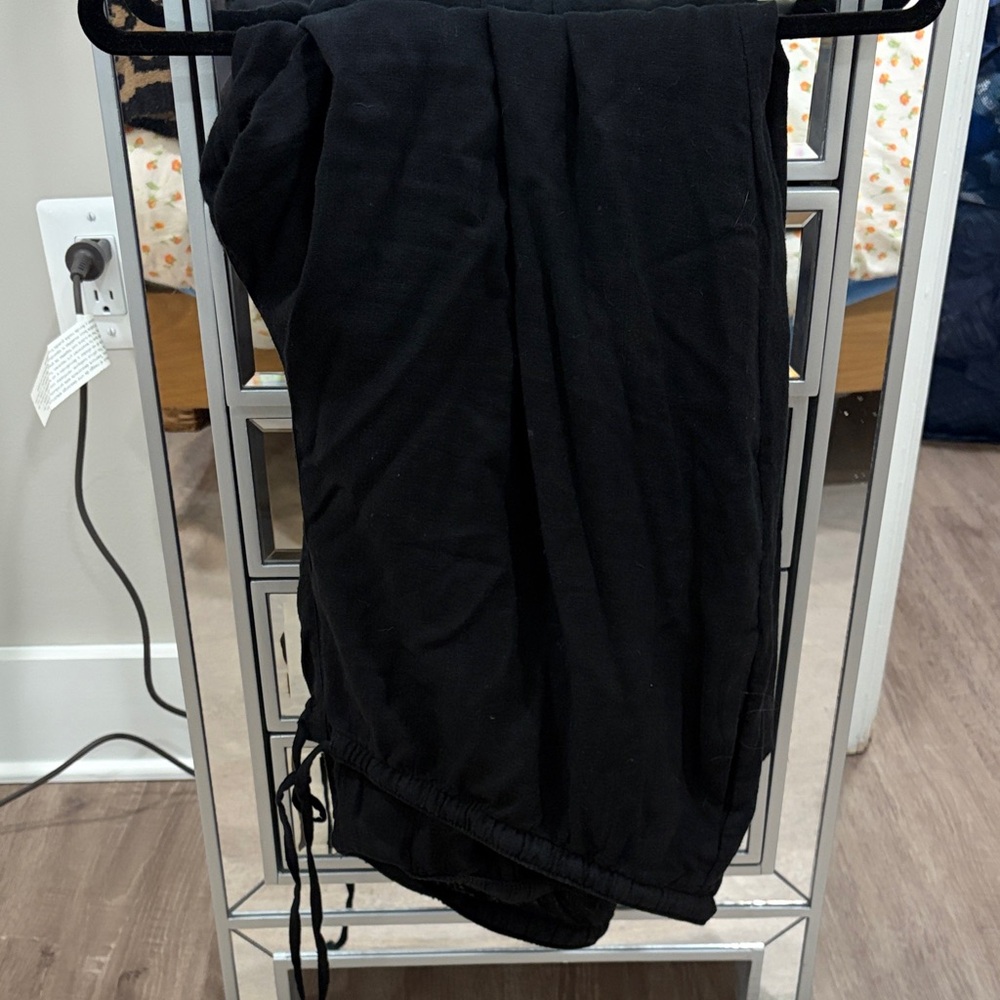 Abercrombie & Fitch Black linen pants